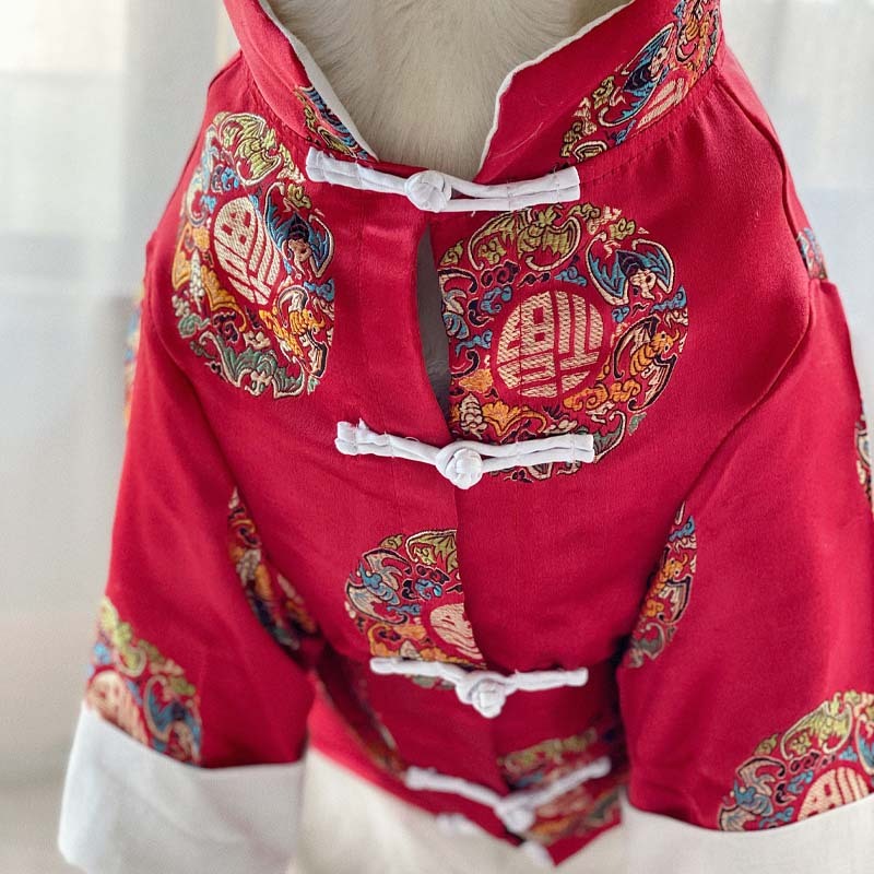 Festive Chinese Style Clothes For Pet Dogs