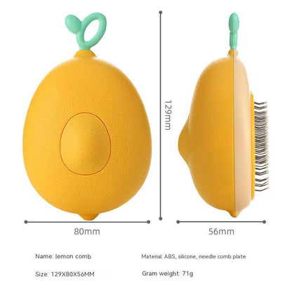 Avocado-shaped pet grooming brush for shedding.