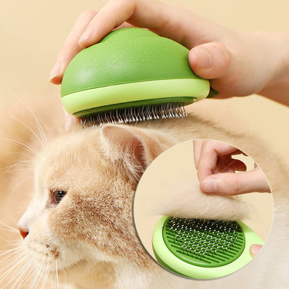 Avocado-shaped pet grooming brush for shedding.