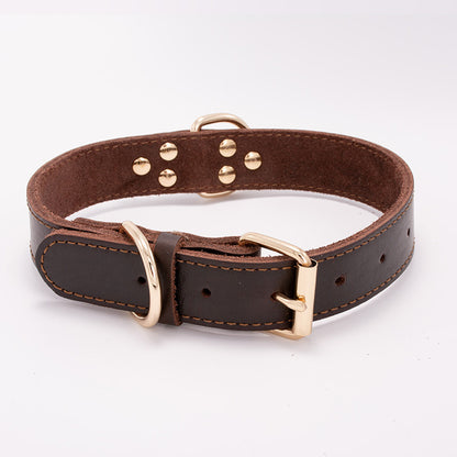 Premium Leather Dog Collar – Durable, Stylish, and Adjustable Fit