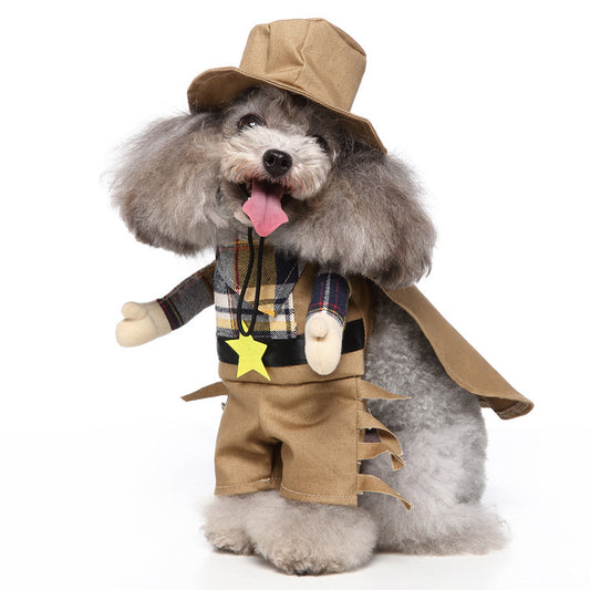 Funny cosplay pet outfit for Halloween and Christmas dress-up.