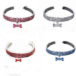 New pet collar with diamond mix for dogs and cats.