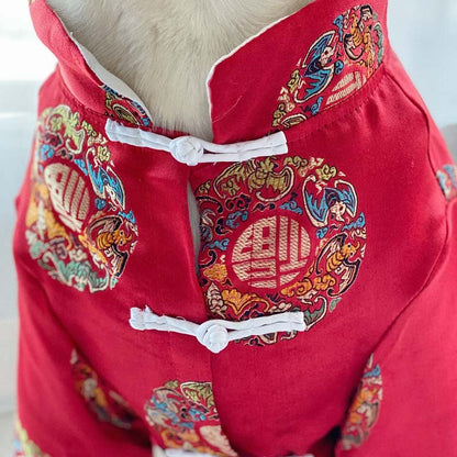 Festive Chinese Style Clothes For Pet Dogs