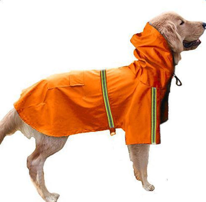 Waterproof Reflective Dog Raincoat for Large Dogs