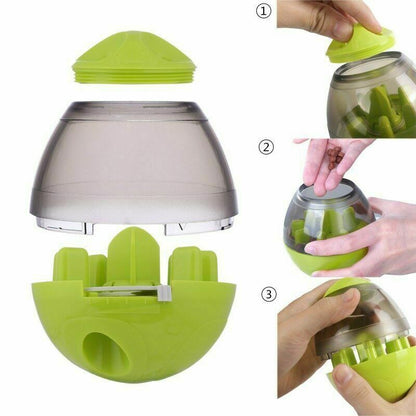 Interactive dog food tumbler feeder for mental and physical stimulation!