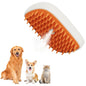 USB Rechargeable Pet Steam Brush for Grooming, Shedding & Massage!