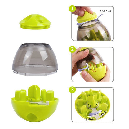 Interactive dog food tumbler feeder for mental and physical stimulation!