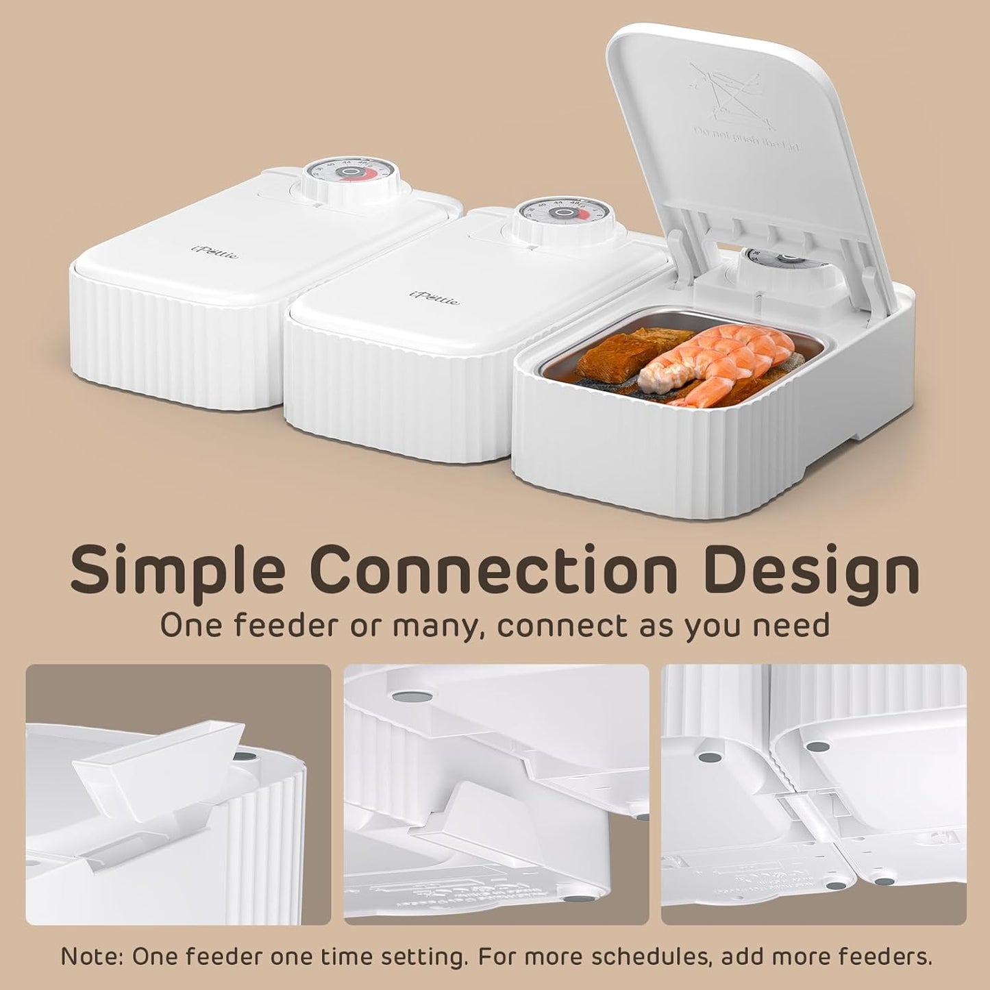 Pet Feeder with 48H Timer, Ice Box & Splash-Proof Design