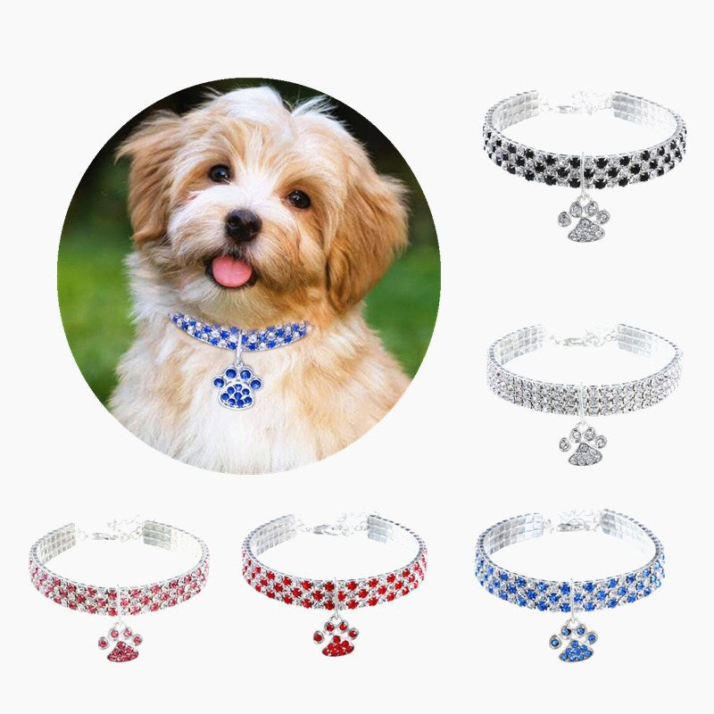 New pet collar with diamond mix for dogs and cats.