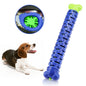 Dog chew toothbrush toy, silicone molar cleaning stick for pets.