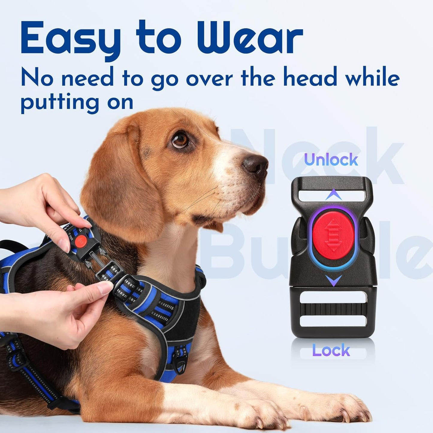 Dog Harness No Pull Breathable Reflective Pet Harness Vest