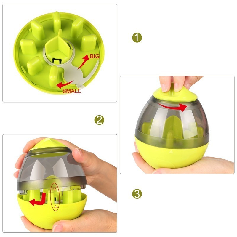 Interactive dog food tumbler feeder for mental and physical stimulation!