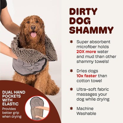 Super absorbent quick-drying microfiber pet bath towel.