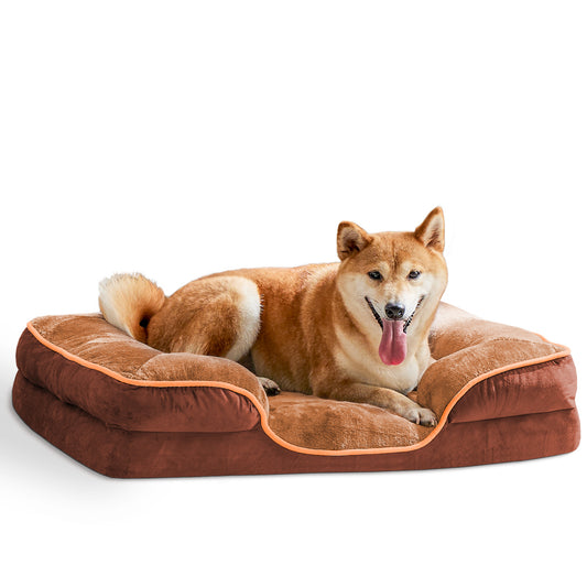 Memory Foam Pet Bed | Waterproof | Washable Cover | Non-Slip