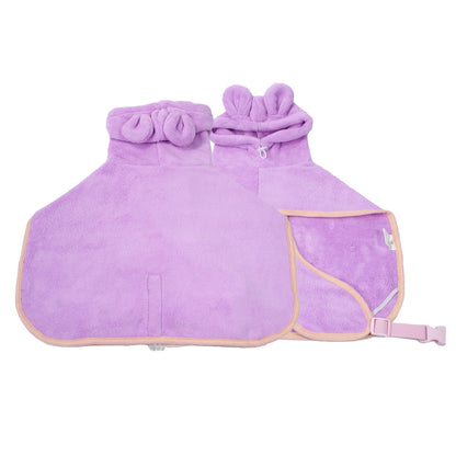 Quick-Dry Pet Bathrobe – Soft, Absorbent &amp; Adjustable Fit