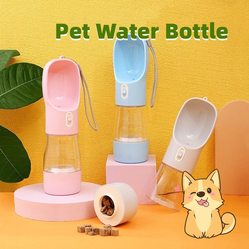 Portable dog water and food bottle.