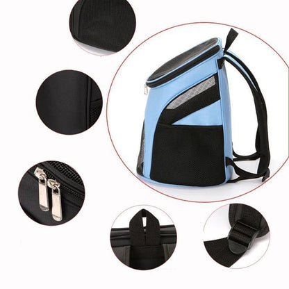 Portable, breathable backpack for small dogs and cats !