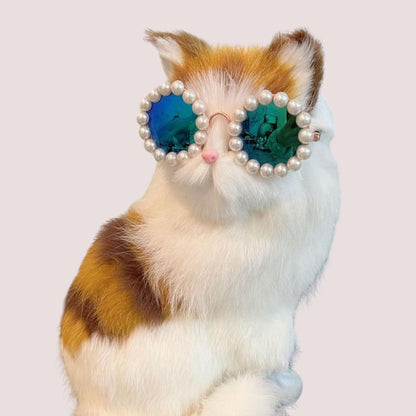 Cat & Dog Pearl Sunglasses – Cute Pet Party Accessories.